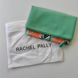 Rachel Pally Mint Green and Coral Clutch
